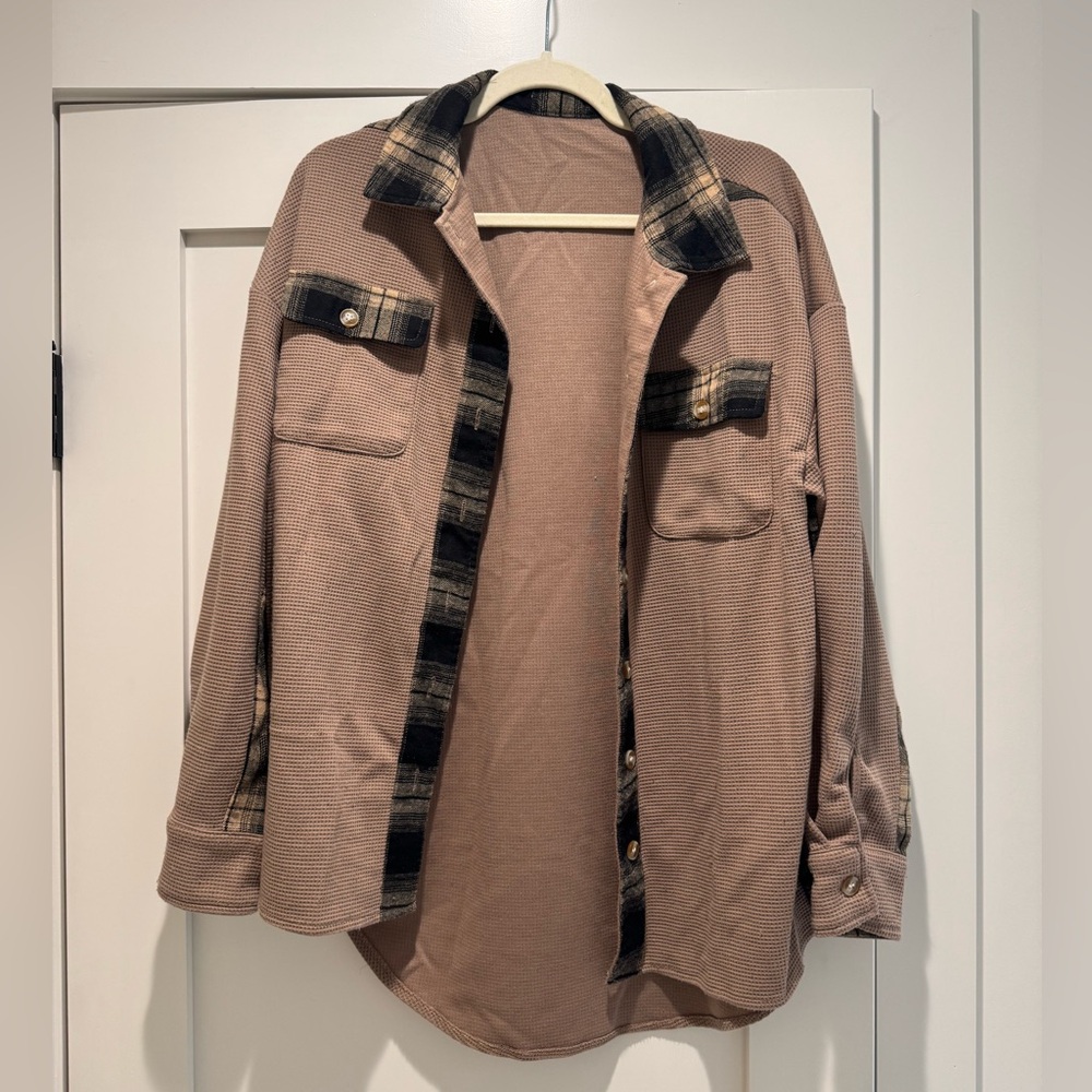 Amazon Flannel Waffle Cardigan